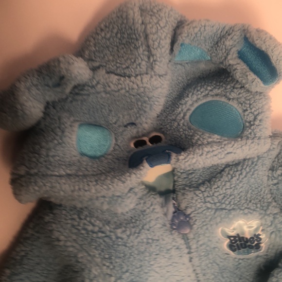 Kids Y2k Blue clues nickelodeon rare blue Sherpa jacket - Picture 14 of 14